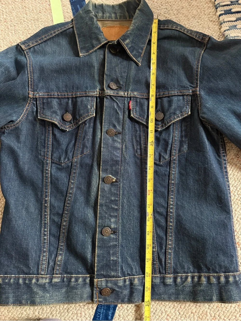 Vintage 60s 70s Levi’s Big E Type 3 III Trucker Denim Jacket USA Dark Wash Rare - Picture 14 of 16